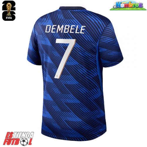 Francia Ousmane Dembele #7 Primera Equipación Mundial 2026 Manga Corta